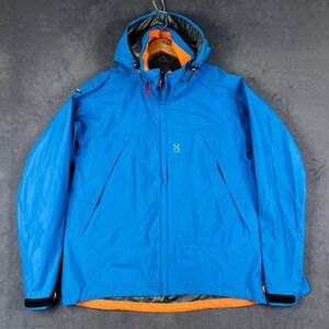 Haglofs Gore-Tex XCR Jacket Mens XL Blue Orange Waterproof Shell Hooded 0739030